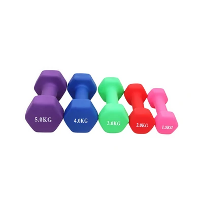 Hex neoprene dumbbells